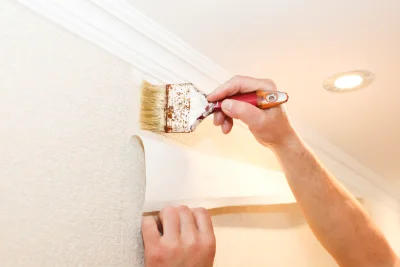 Pose de papier peint au Vésinet — revêtements muraux et toiles de verre